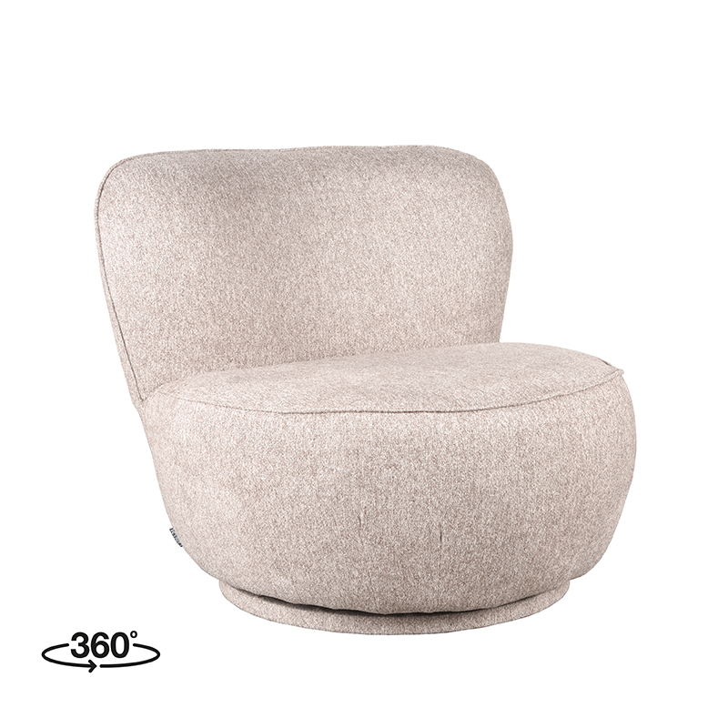 Fauteuil I_Bunny - Taupe - Marron - Boucle - Sans accoudoir - Moderne - LABEL51