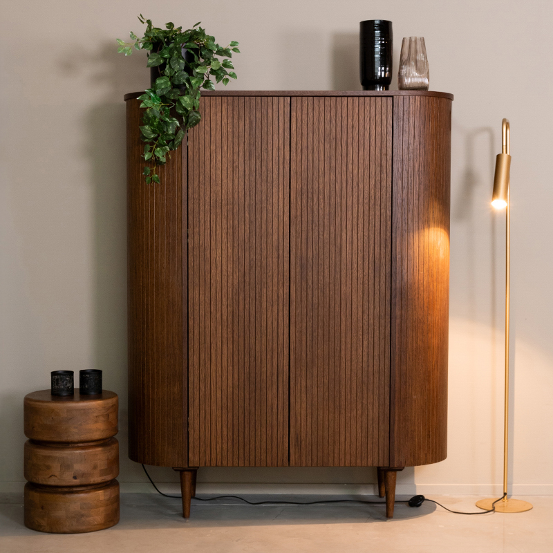 Armoire de rangement I_Oliva - Noyer - Marron - Chêne - Minimaliste - LABEL51