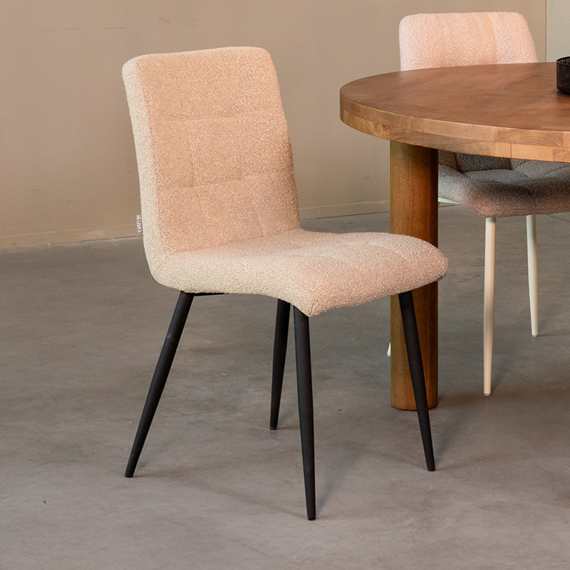 Chaise de salle à manger I_Sam - Sable - Naturel Beige - Boucle - Sans accoudoir - Rurale - LABEL51