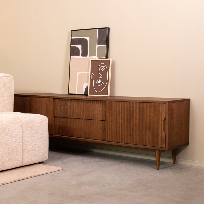 Meuble TV I_Jule - Noyer - BRUIN - - Minimaliste - LABEL51