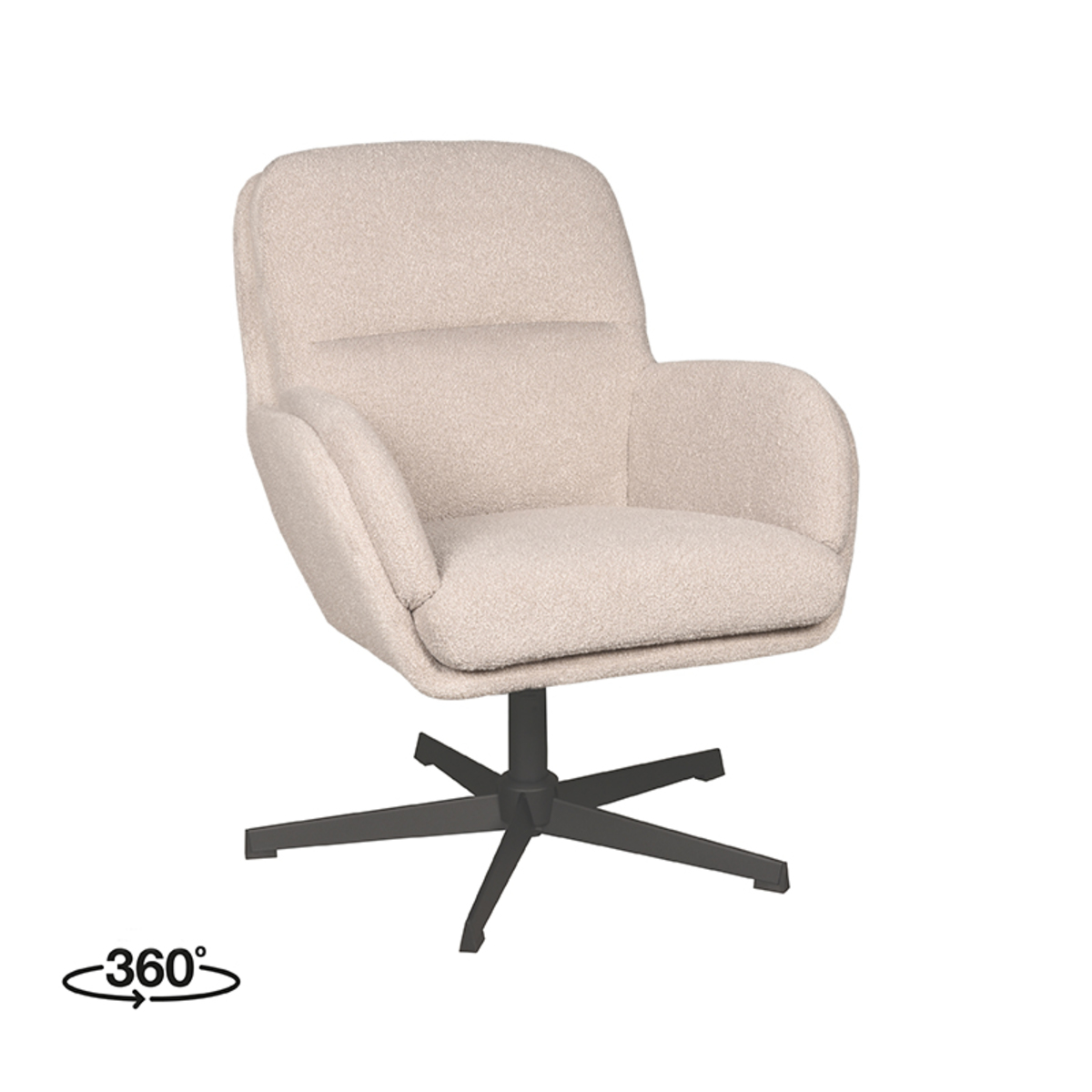 Fauteuil I_Moss - Accoudoir - Naturel Beige - Boucle - Rurale - LABEL51