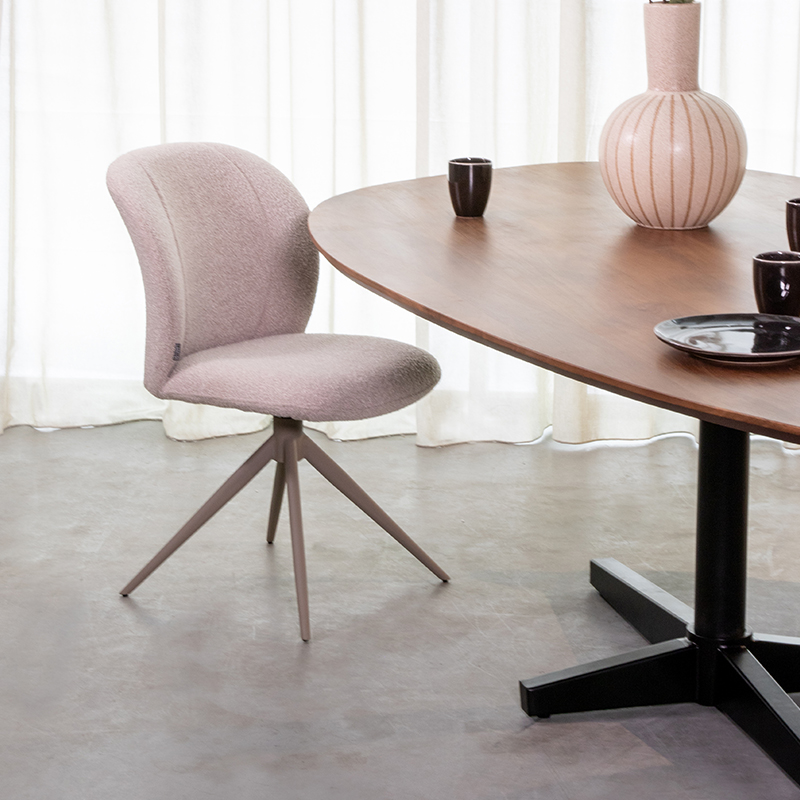 Chaise de salle à manger I_Kimo - Pivotant - Naturel Beige - - Sans accoudoir - Scandinave - LABEL51