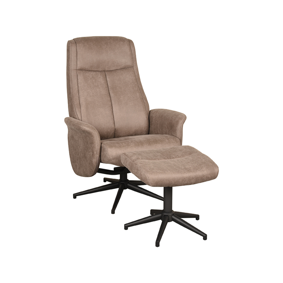Fauteuil I_Bergen - Inclinable - Accoudoir - Taupe - Marron - Micro Suede - Moderne - LABEL51