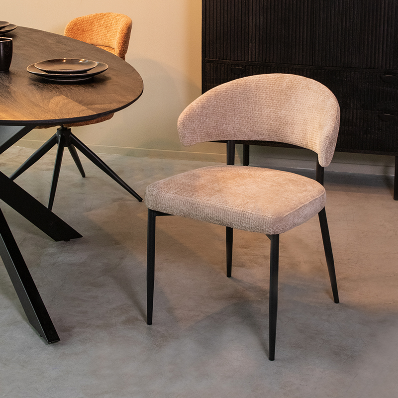 Chaise de salle à manger I_Bliss - Accoudoir - Clay - BRUIN - Elite - Rurale - LABEL51