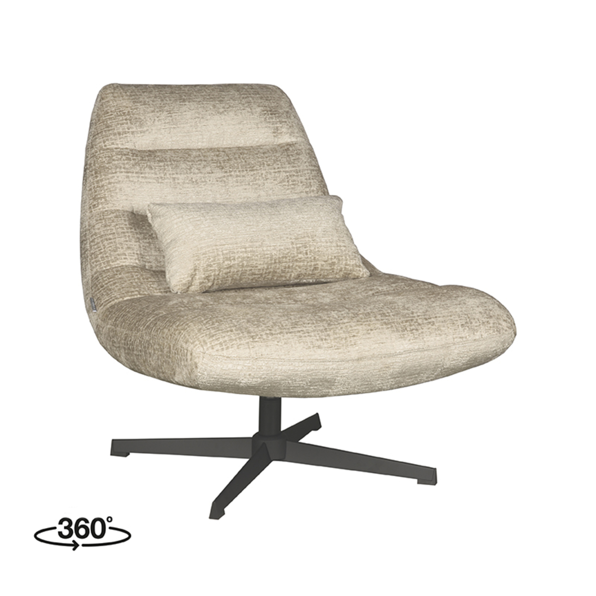 Fauteuil I_Nox - Pivotant - Beige - Naturel Beige - Elegance - Sans accoudoir - Moderne - LABEL51