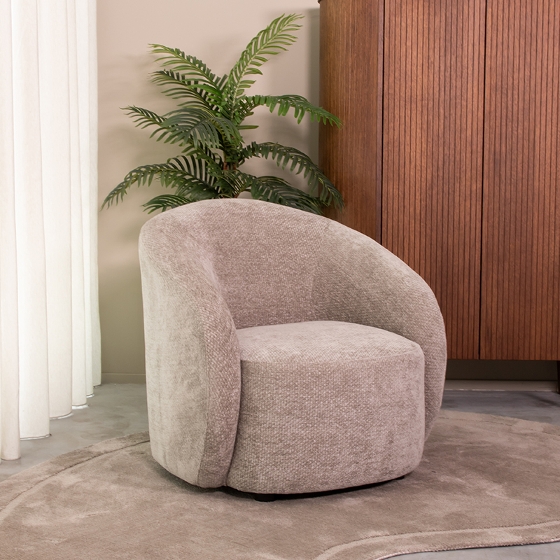 Fauteuil I_Alby - Accoudoir - Stone - GRIJS - Elite - Moderne - LABEL51