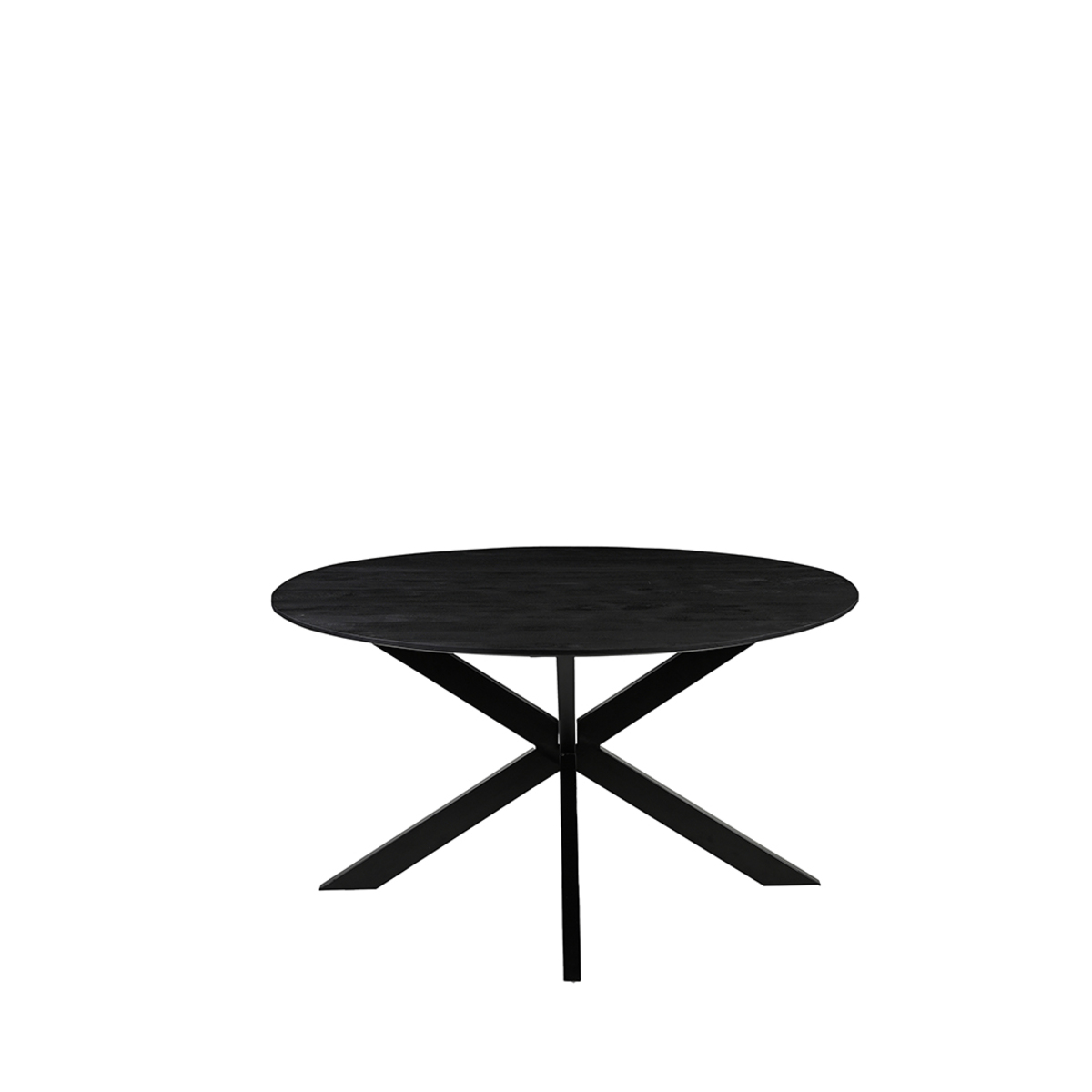 Table à manger I_Otis - Ronde - Noir - ZWART - Bois de mangue - Moderne - LABEL51