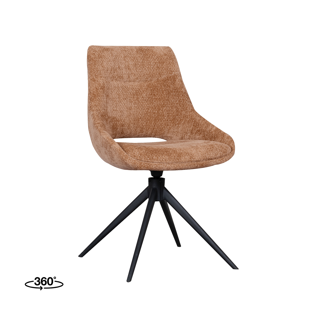 Chaise de salle à manger I_Marlow - Cognac - Marron - Elite - Sans accoudoir - Moderne - LABEL51