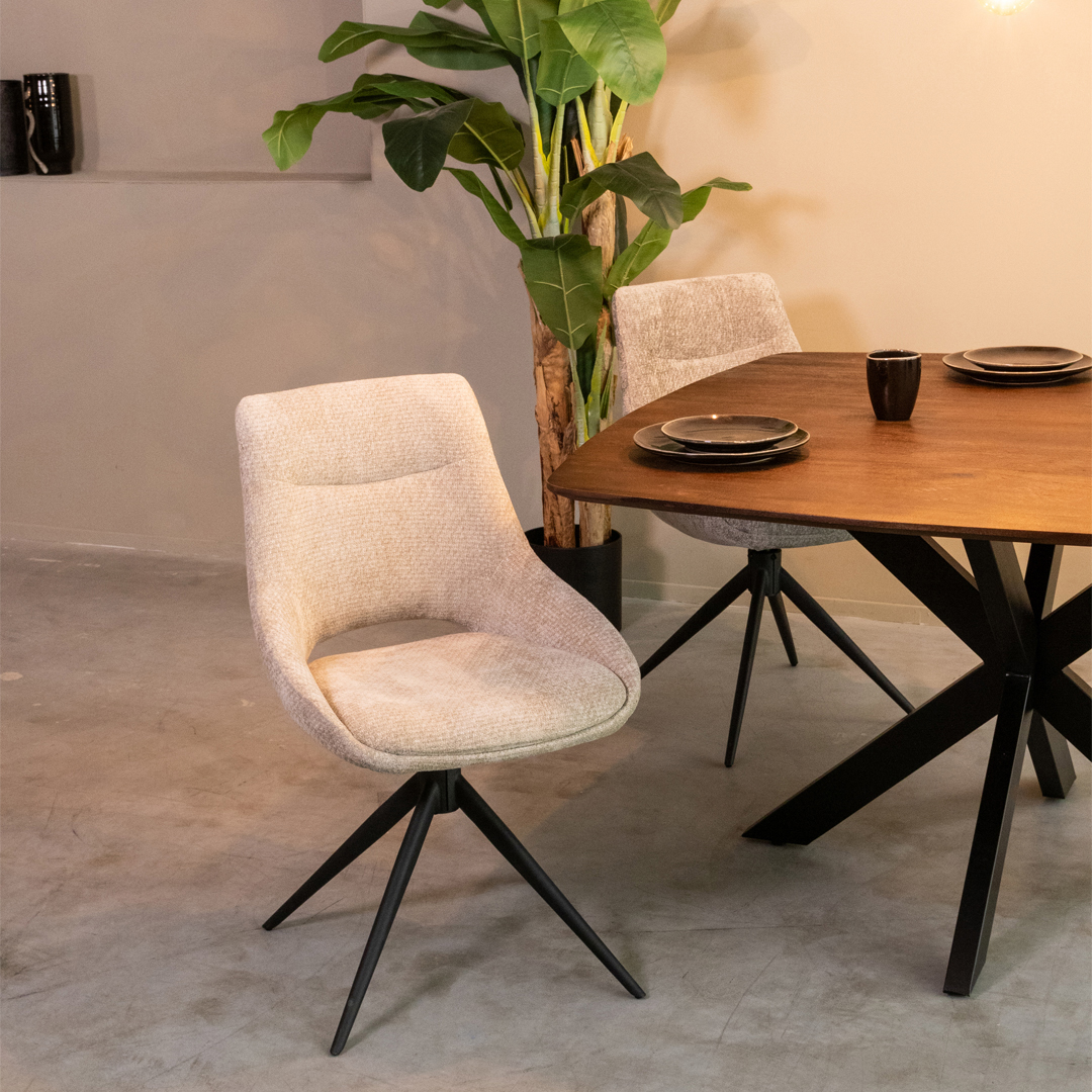 Chaise de salle à manger I_Marlow - Clay - Marron - Elite - Sans accoudoir - Rurale - LABEL51