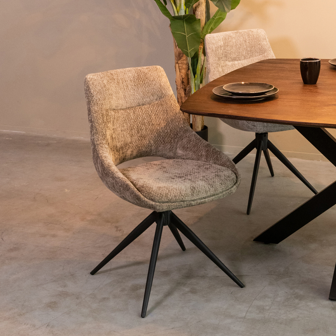 Chaise de salle à manger I_Marlow - Pivotant - Hunter - GROEN - - Sans accoudoir - Moderne - LABEL51