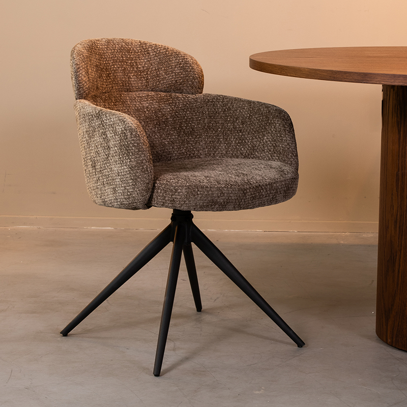 Chaise de salle à manger I_Levi - Accoudoir - Hunter - Vert - Elite - Moderne - LABEL51