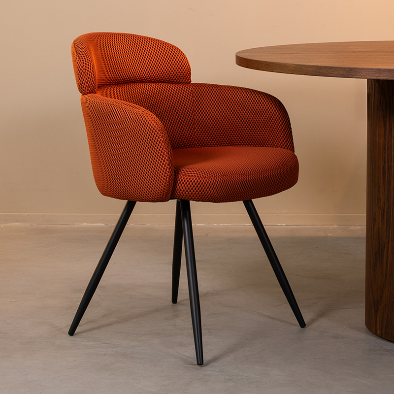 Chaise de salle à manger I_Dinner - Accoudoir - Rouille - ORANJE - Breathe - Design - LABEL51