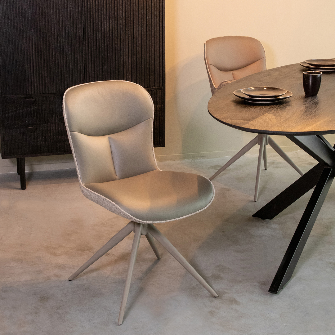 Chaise de salle à manger I_Thorben - Forêt - Vert - Microvezel - Sans accoudoir - Design - LABEL51