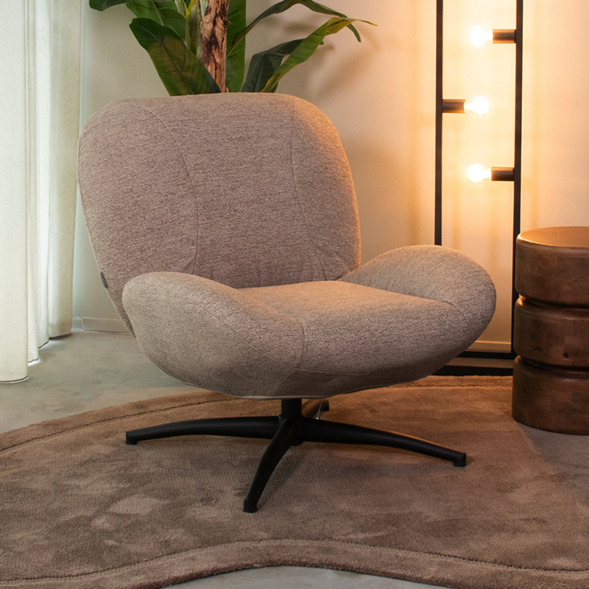Fauteuil I_Clayton - Taupe - Marron - Canyon - Sans accoudoir - Rurale - LABEL51