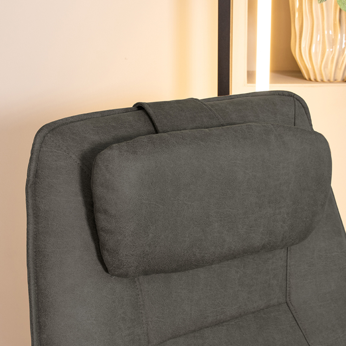 Coussin décoratif I_Hoofdkussen - Anthracite - GRIJS - - Moderne - LABEL51