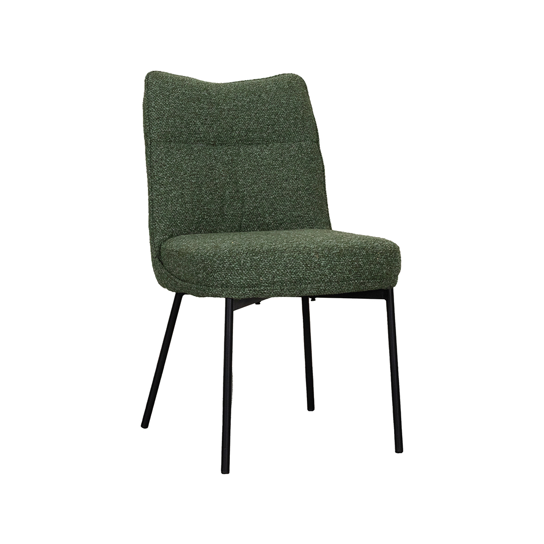 Chaise de salle à manger I_Lennon - Forêt - Vert - Royal Boucle - Sans accoudoir - Moderne - LABEL51