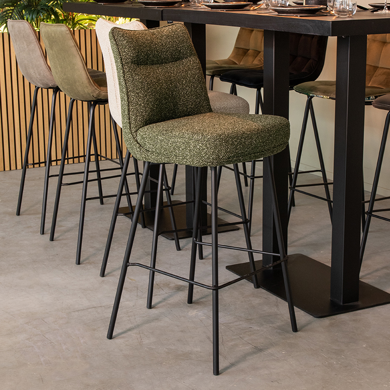 Chaise de salle à manger I_Lennon - Forêt - Vert - Royal Boucle - Sans accoudoir - Moderne - LABEL51