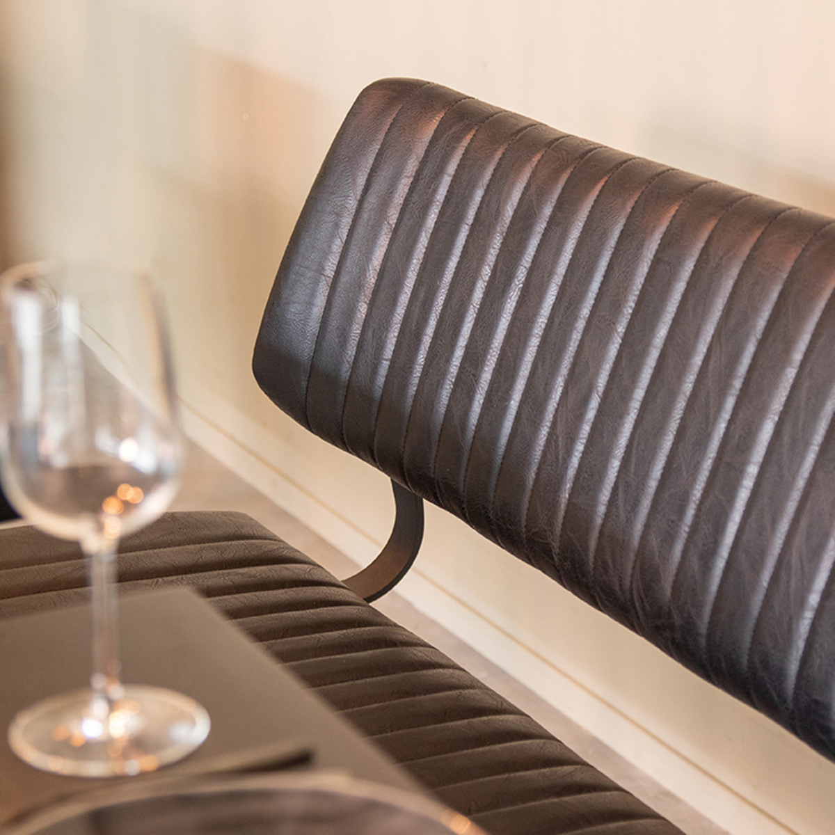 Banc de salle à manger I_Gusto - Marron foncé - Kunstleder - Industriel - LABEL51