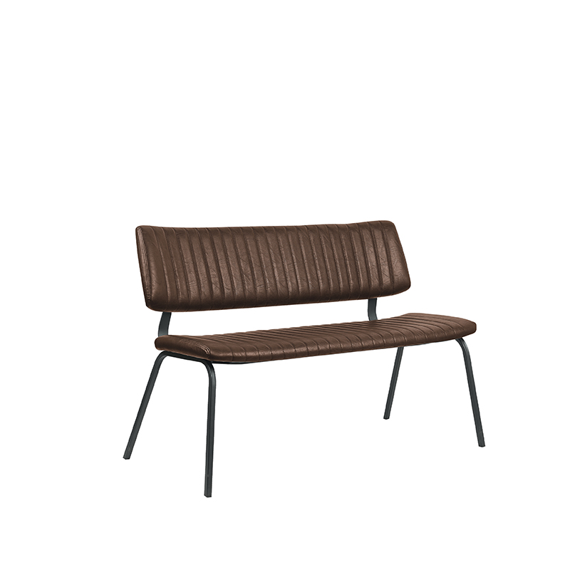 Banc de salle à manger I_Gusto - Marron - Kunstleder - Industriel - LABEL51