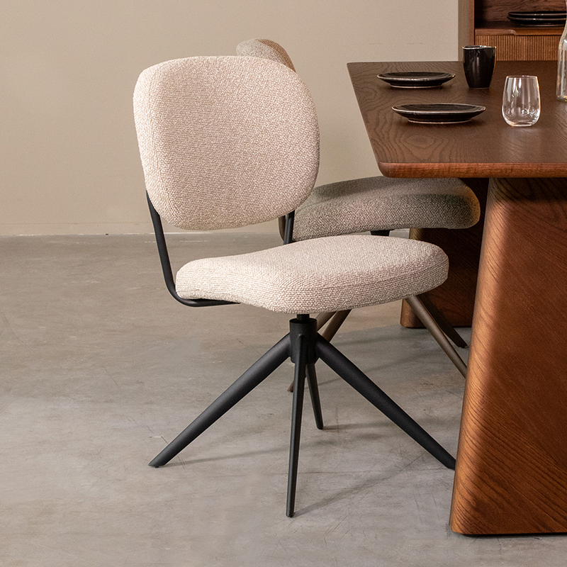 Chaises de salle à manger I_Geneva - Naturel - Boucle - Sans accoudoir - Rurale - LABEL51