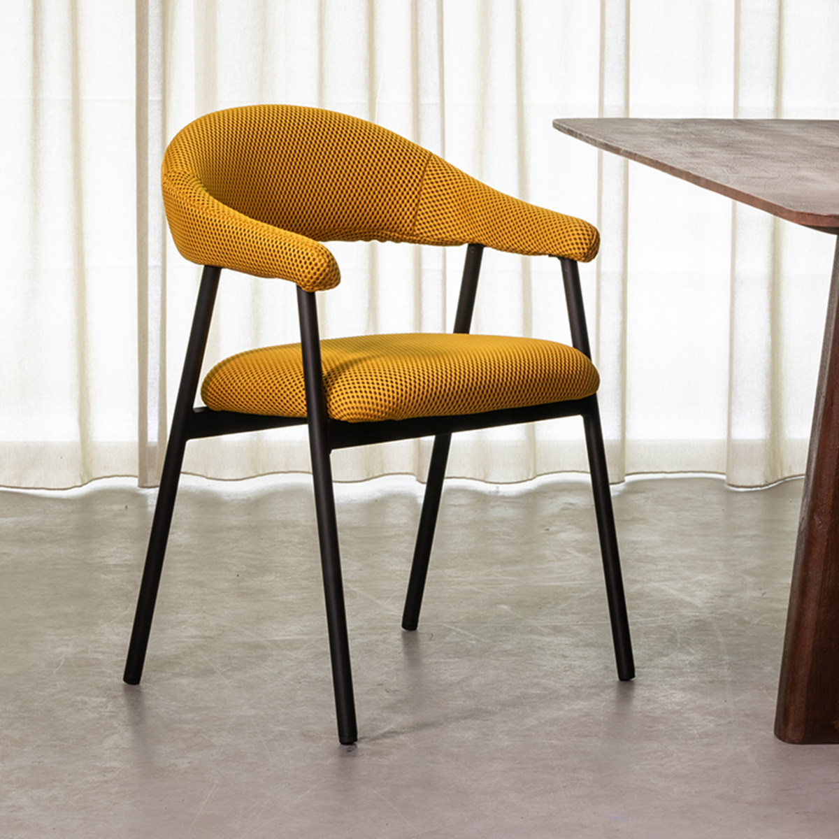 Chaise de salle à manger I_Amaze - Accoudoir - Ocre - GEEL - - Design - LABEL51