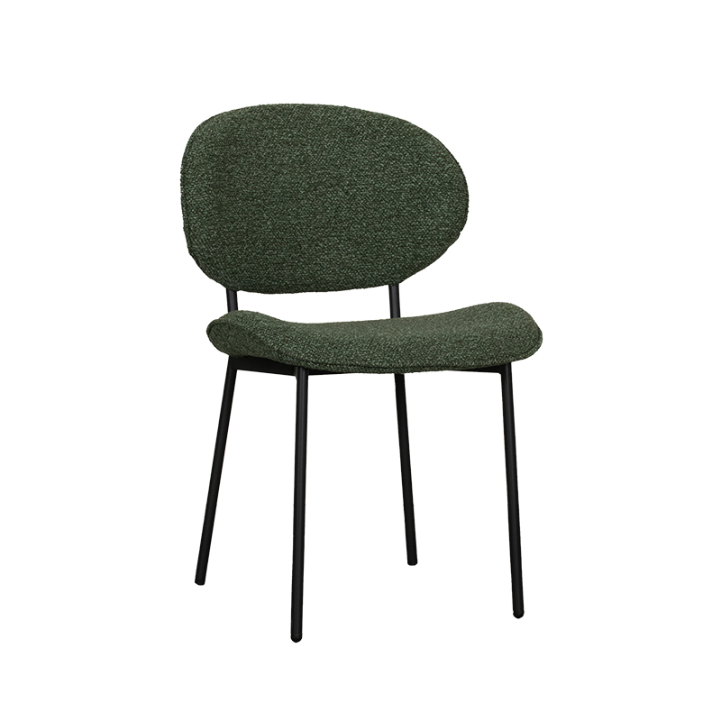 Chaise de salle à manger I_Senn - Forêt - Vert - Royal Boucle - Sans accoudoir - Moderne - LABEL51