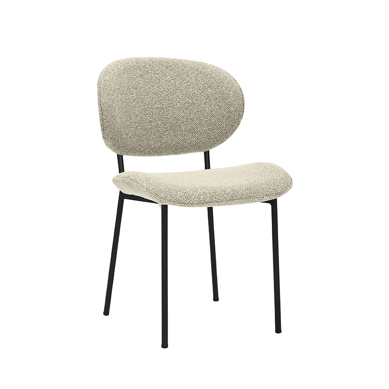 Chaise de salle à manger I_Senn - Naturel Beige - Royal Boucle - Sans accoudoir - Rurale - LABEL51