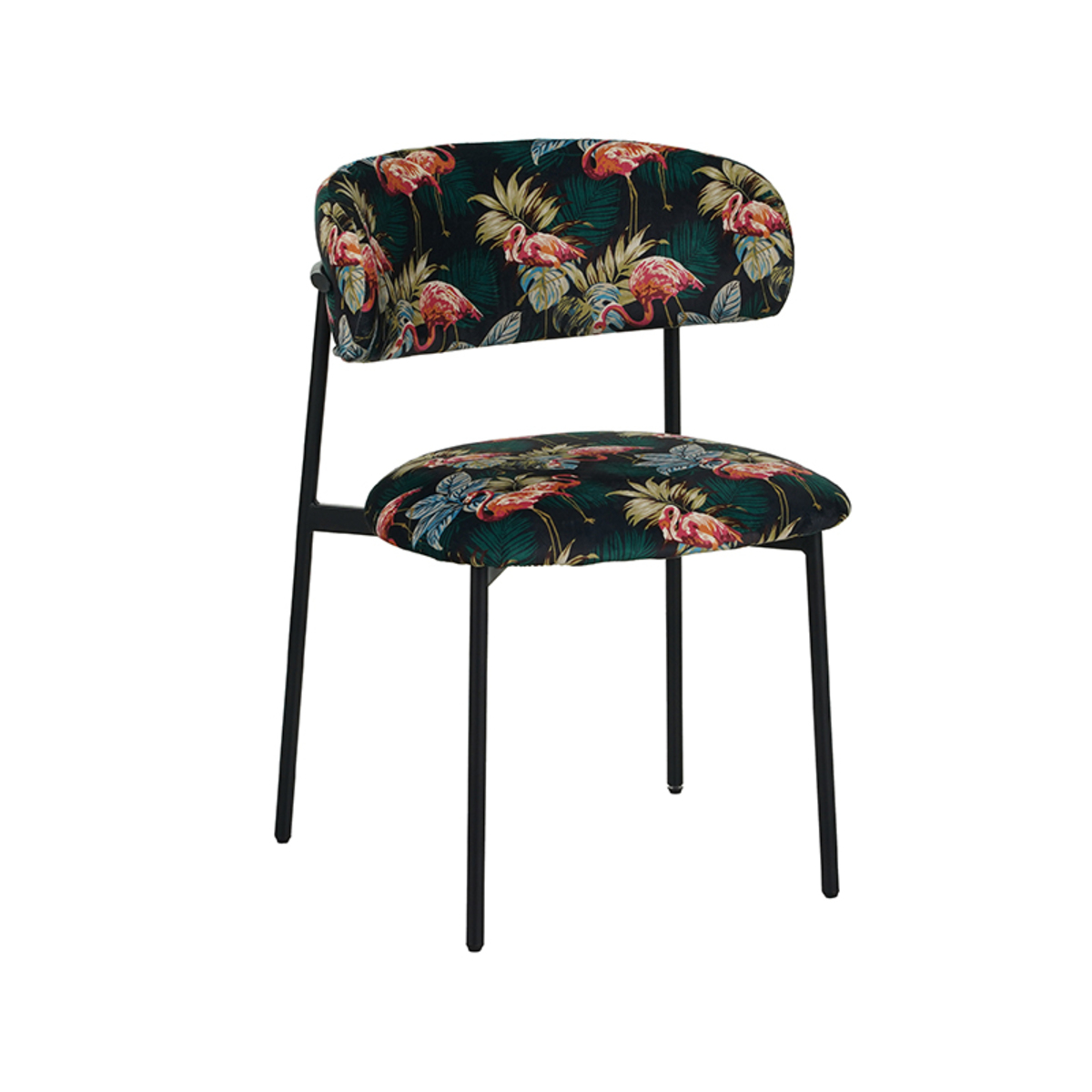 Chaise de salle à manger I_Ferry - Multicolore - Velours - Sans accoudoir - Design - LABEL51