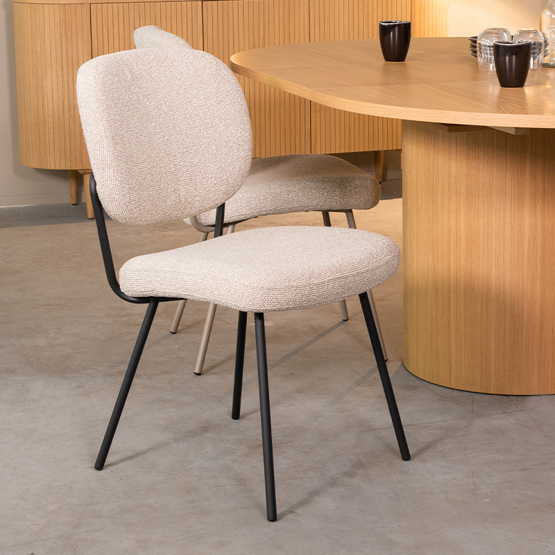 Chaise de salle à manger I_Singapore - Naturel Beige - - Sans accoudoir - Rurale - LABEL51