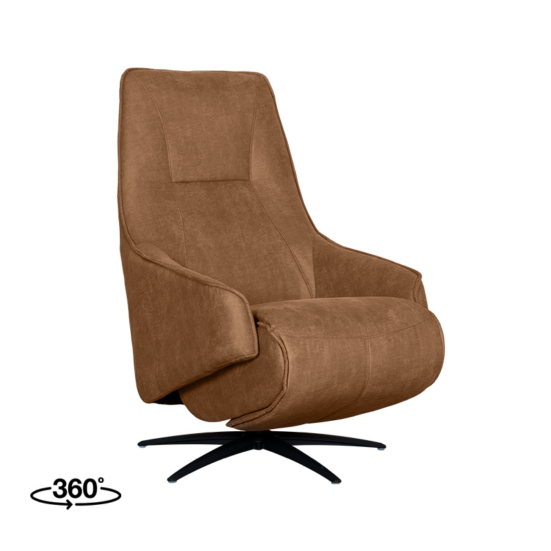 Fauteuil I_Odense - Électrique - Pivotant - Accoudoir - Cognac - BRUIN - - Moderne - LABEL51