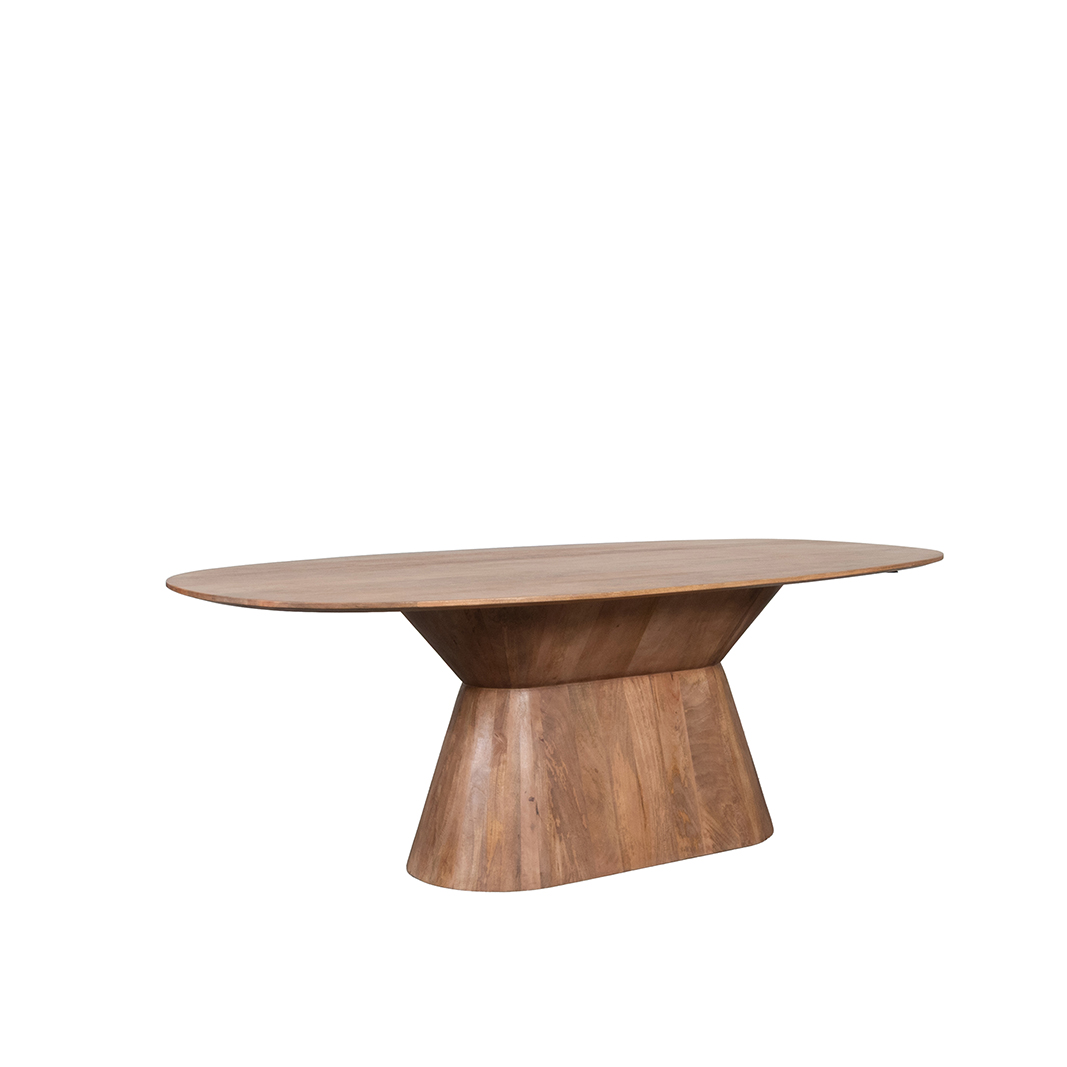 Table à manger I_Jagger - Nature Smooth - Marron - Bois de mangue - Rurale - LABEL51