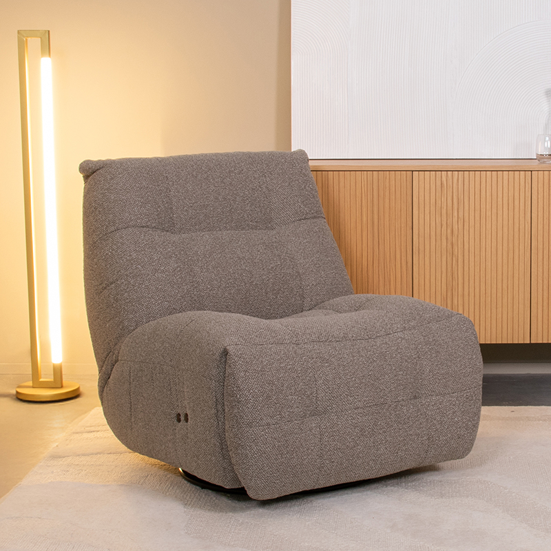 Fauteuil I_Relax and Recharge - Électrique - Mushroom - Marron - Royal Boucle - Sans accoudoir - Rurale - LABEL51