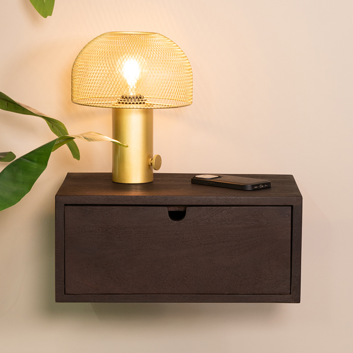 Etagère murale I_Hover - Espresso - Marron - Bois de mangue - Minimaliste - LABEL51