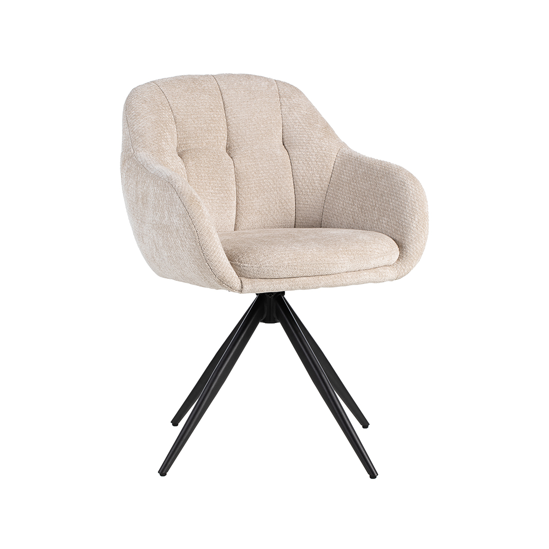 Chaise de salle à manger I_Esma - Naturel Beige - Elite - Sans accoudoir - LABEL51