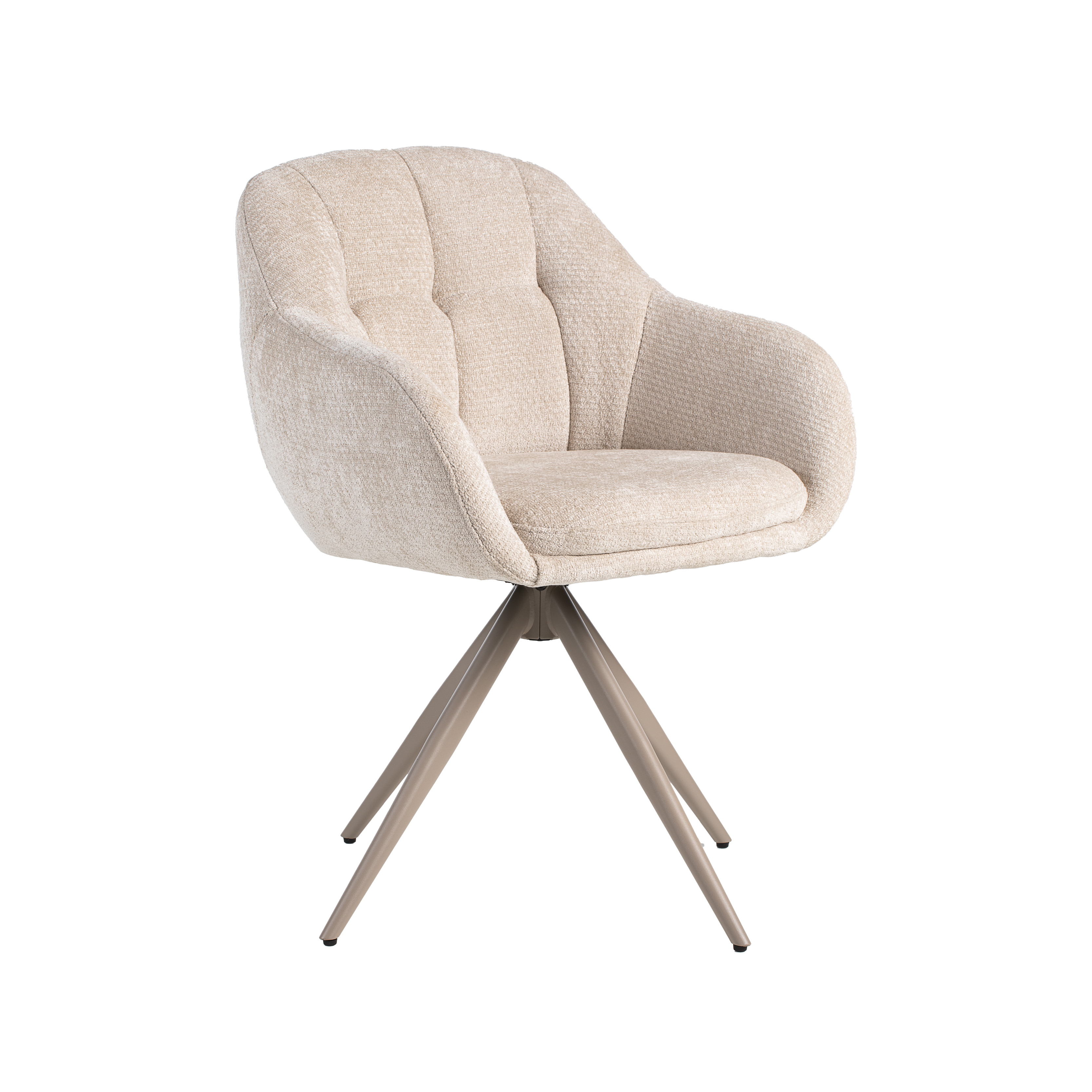 Chaise de salle à manger I_Esma - Naturel Beige - Elite - Sans accoudoir - LABEL51