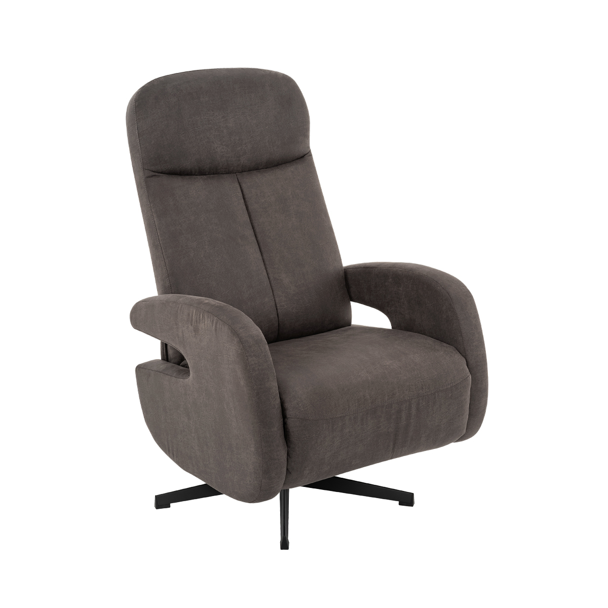 Fauteuil I_Esbjerg - Inclinable - Anthracite - Gris - Micro Suede - Sans accoudoir - Moderne - LABEL51
