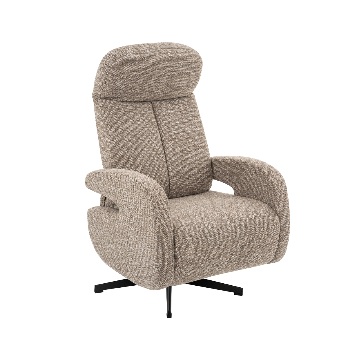 Fauteuil I_Esbjerg - Inclinable - Mushroom - Marron - Royal Boucle - Sans accoudoir - Rurale - LABEL51
