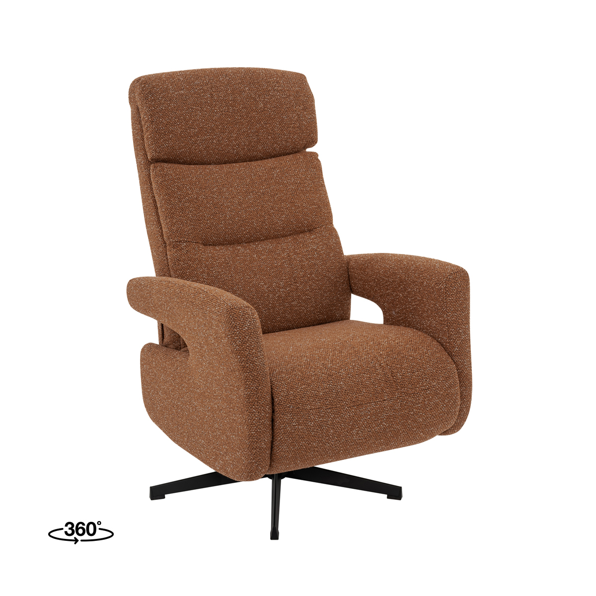 Fauteuil I_Copenhagen - Inclinable - Coral - Orange - Royal Boucle - Sans accoudoir - Moderne - LABEL51