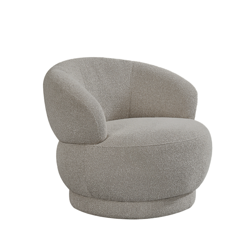 Fauteuil I_Alvito - Mushroom - Marron - Royal Boucle - Sans accoudoir - Rurale - LABEL51