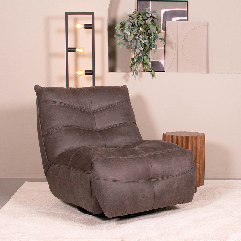 Fauteuil I_Powernap Station - Électrique - Anthracite - Gris - Micro Suede - Sans accoudoir - Moderne - LABEL51