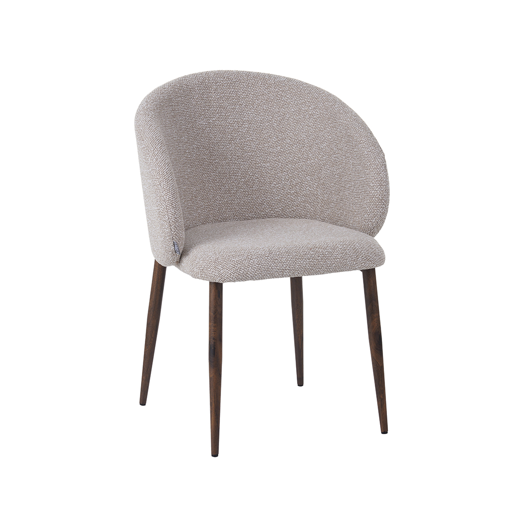 Chaise de salle à manger I_Yuki - Naturel Beige - Royal Boucle - Sans accoudoir - LABEL51