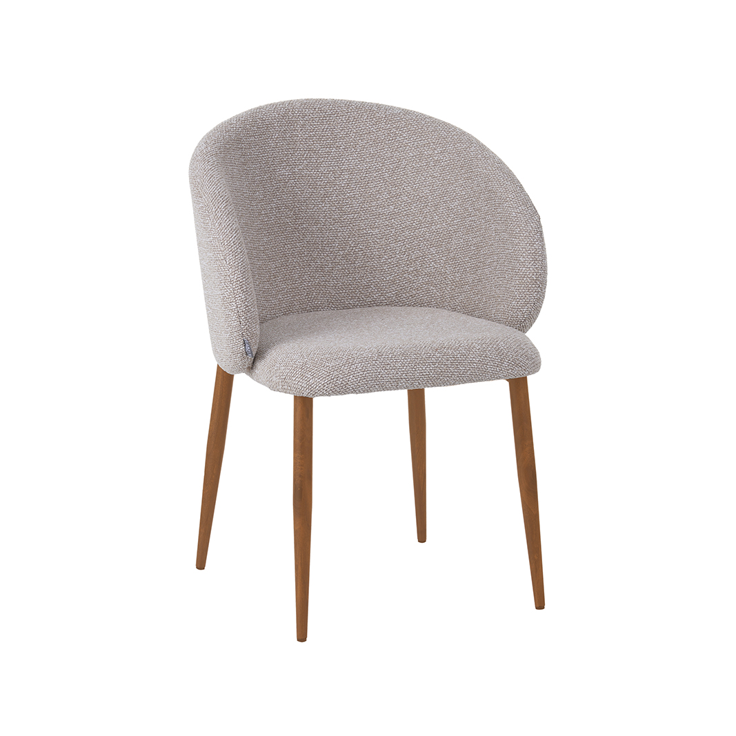 Chaise de salle à manger I_Yuki - Naturel Beige - Royal Boucle - Sans accoudoir - LABEL51