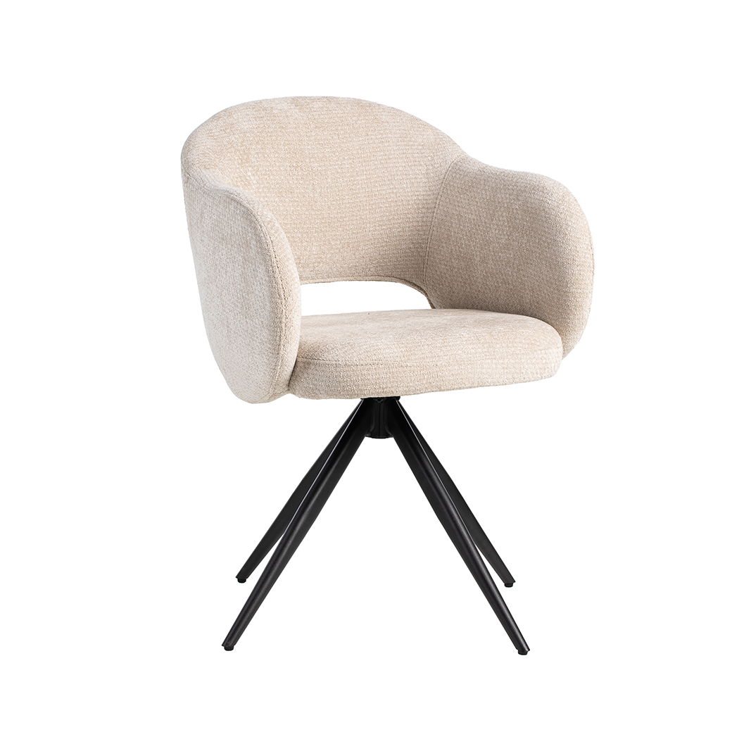 Chaise de salle à manger I_Lela - Naturel Beige - Elite - Sans accoudoir - LABEL51