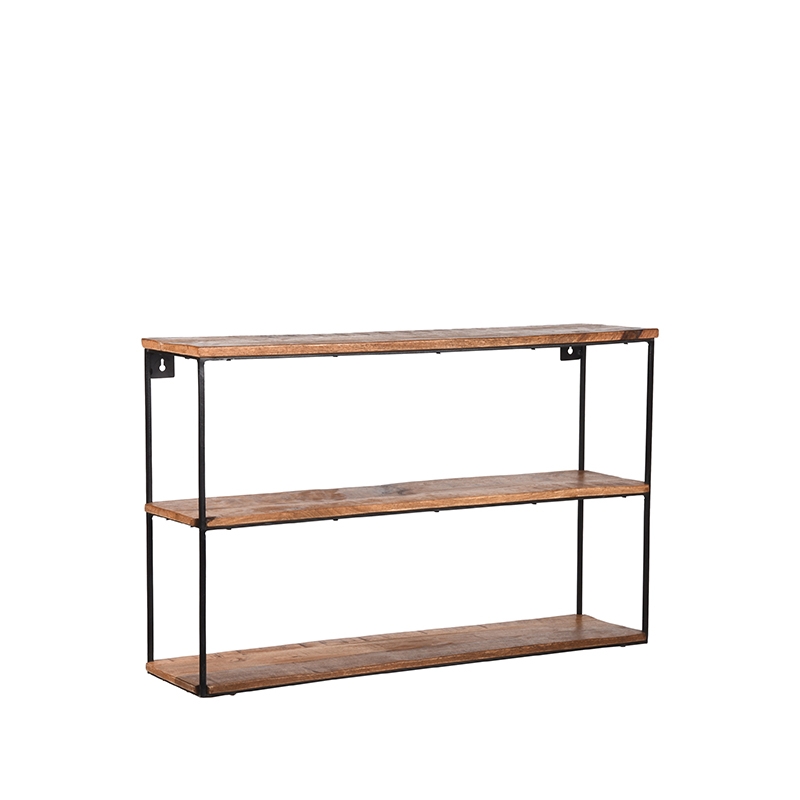 Etagère murale I_Vintage - Rough - Marron - Bois de mangue - Industriel - LABEL51