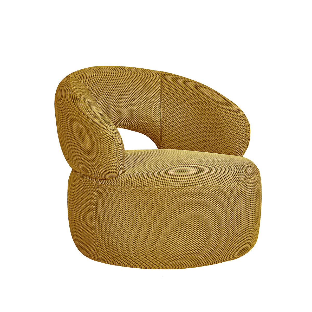 Fauteuil I_Suite - Ocre - Jaune - Breathe - Sans accoudoir - Design - LABEL51