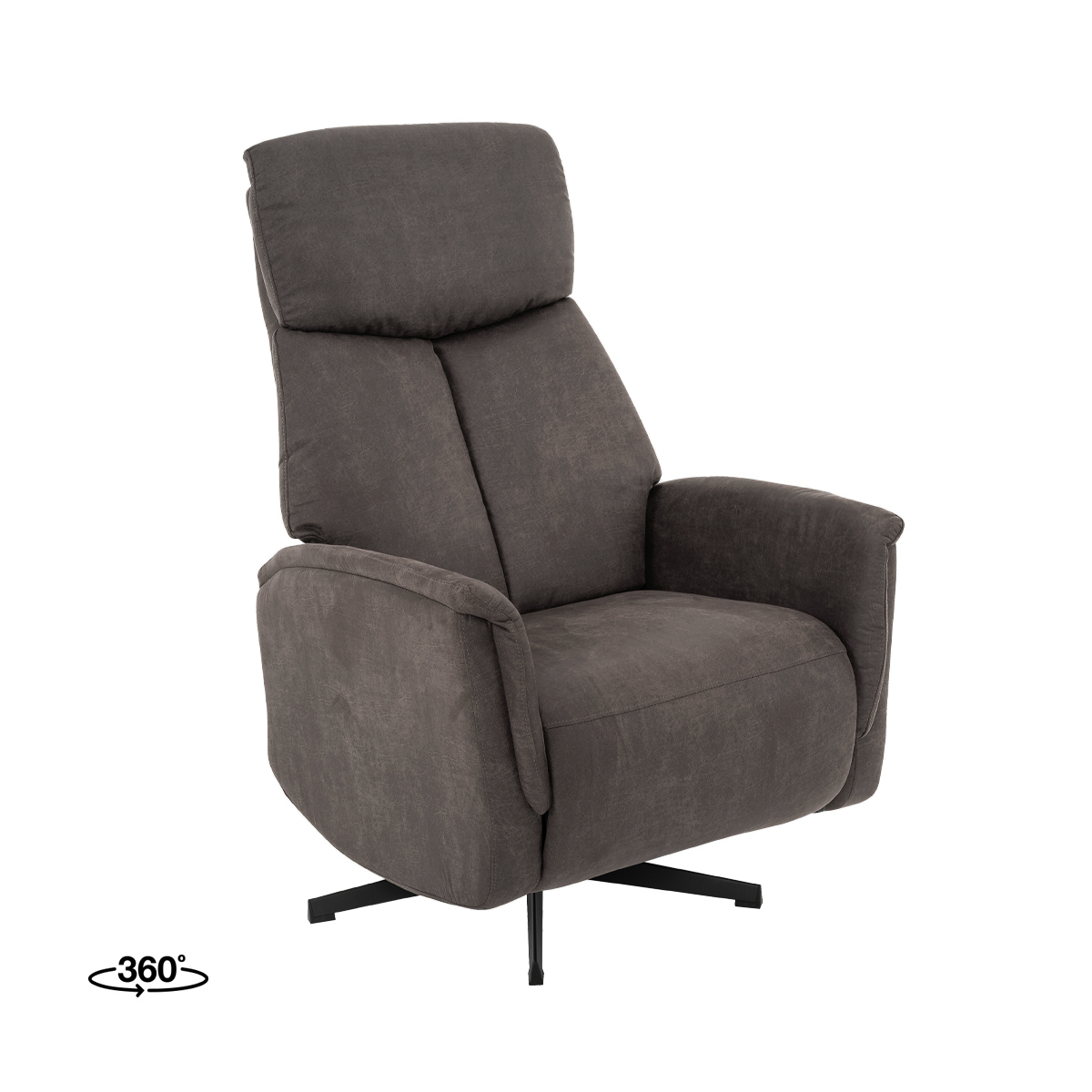 Fauteuil I_Aarhus - Électrique - Anthracite - Gris - Micro Suede - Sans accoudoir - Moderne - LABEL51