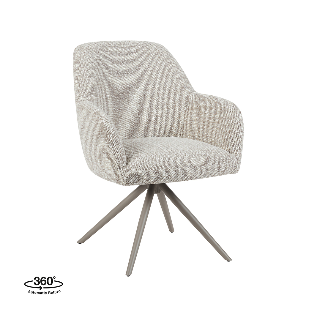 Chaise de salle à manger I_Sayuri - Naturel Beige - Royal Boucle - Sans accoudoir - LABEL51