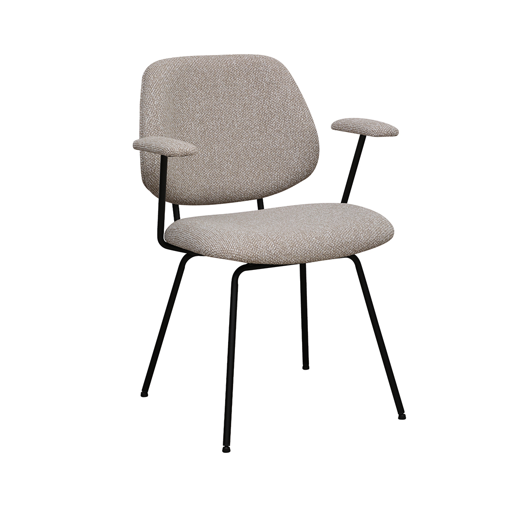 Chaise de salle à manger I_Loreto - Naturel Beige - Royal Boucle - Sans accoudoir - LABEL51