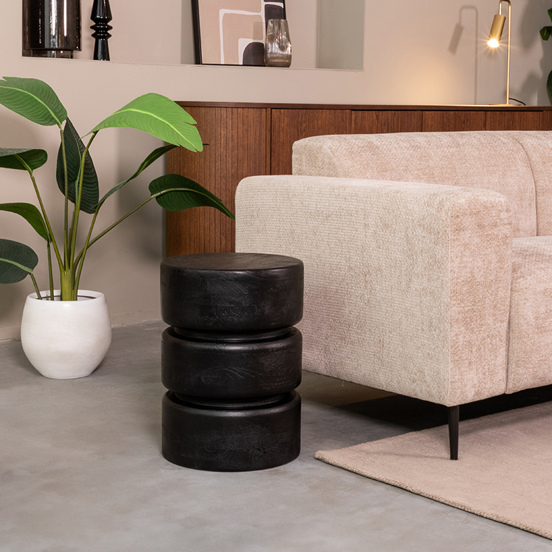 Table d'appoint I_Milly - Noir - Bois de mangue - Moderne - LABEL51