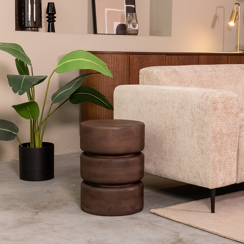 Table d'appoint I_Milly - Espresso - Marron - Bois de mangue - LABEL51